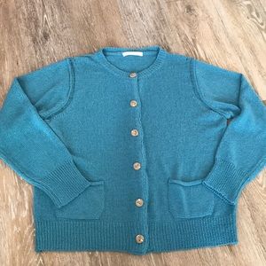 Teal Button Down Cardigan